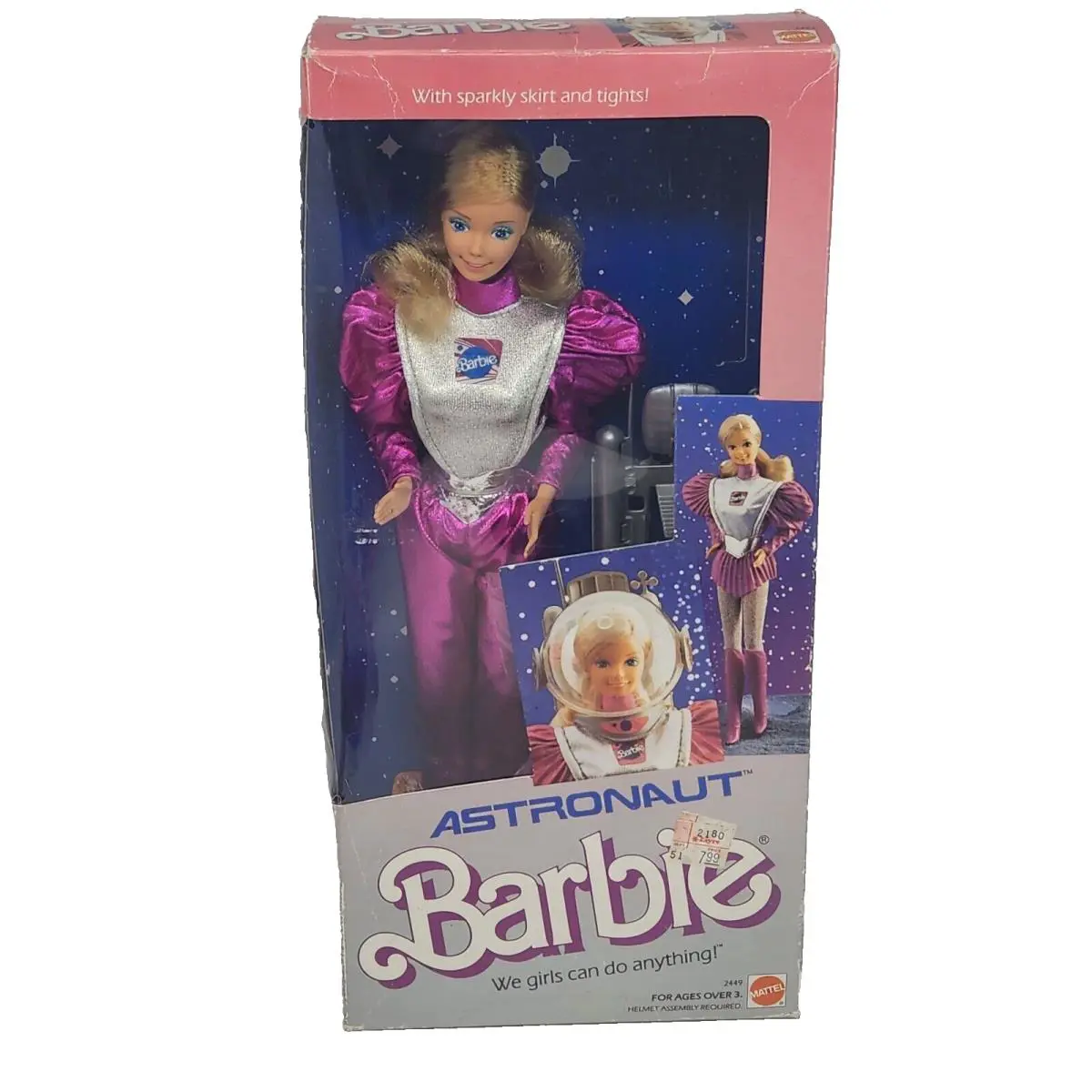 Vintage 1985 Astronaut Barbie Doll 2449 Mattel IN Box