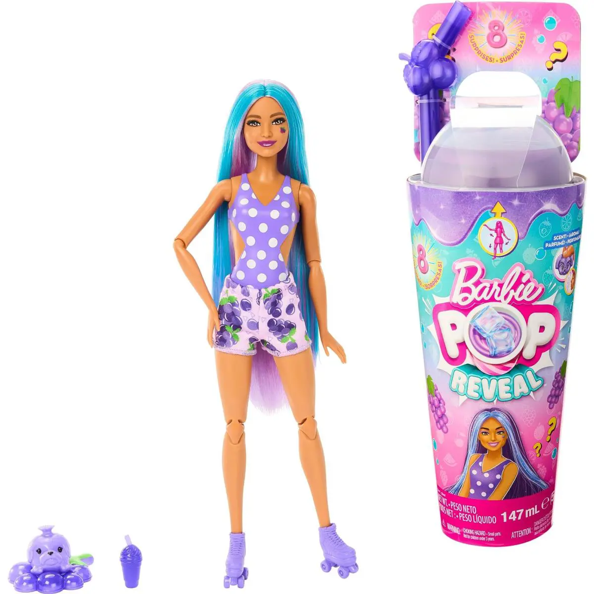 Barbie Pop Reveal Sensory Playset with Squishy Slime and Fruit Scented Doll