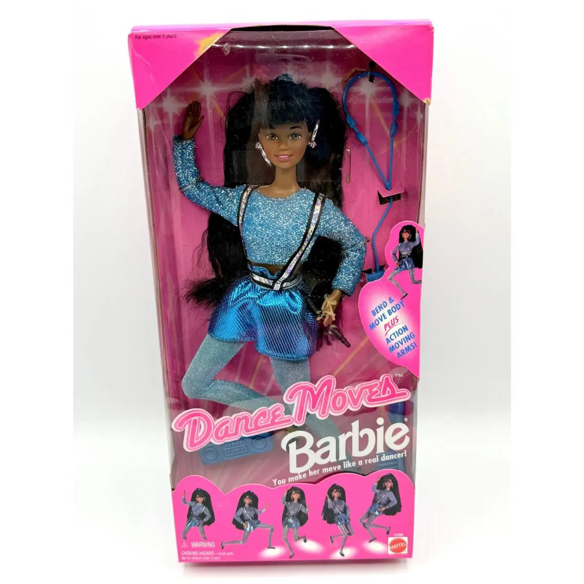 BK Barbie Doll 1994 Dance Moves Christie Black AA