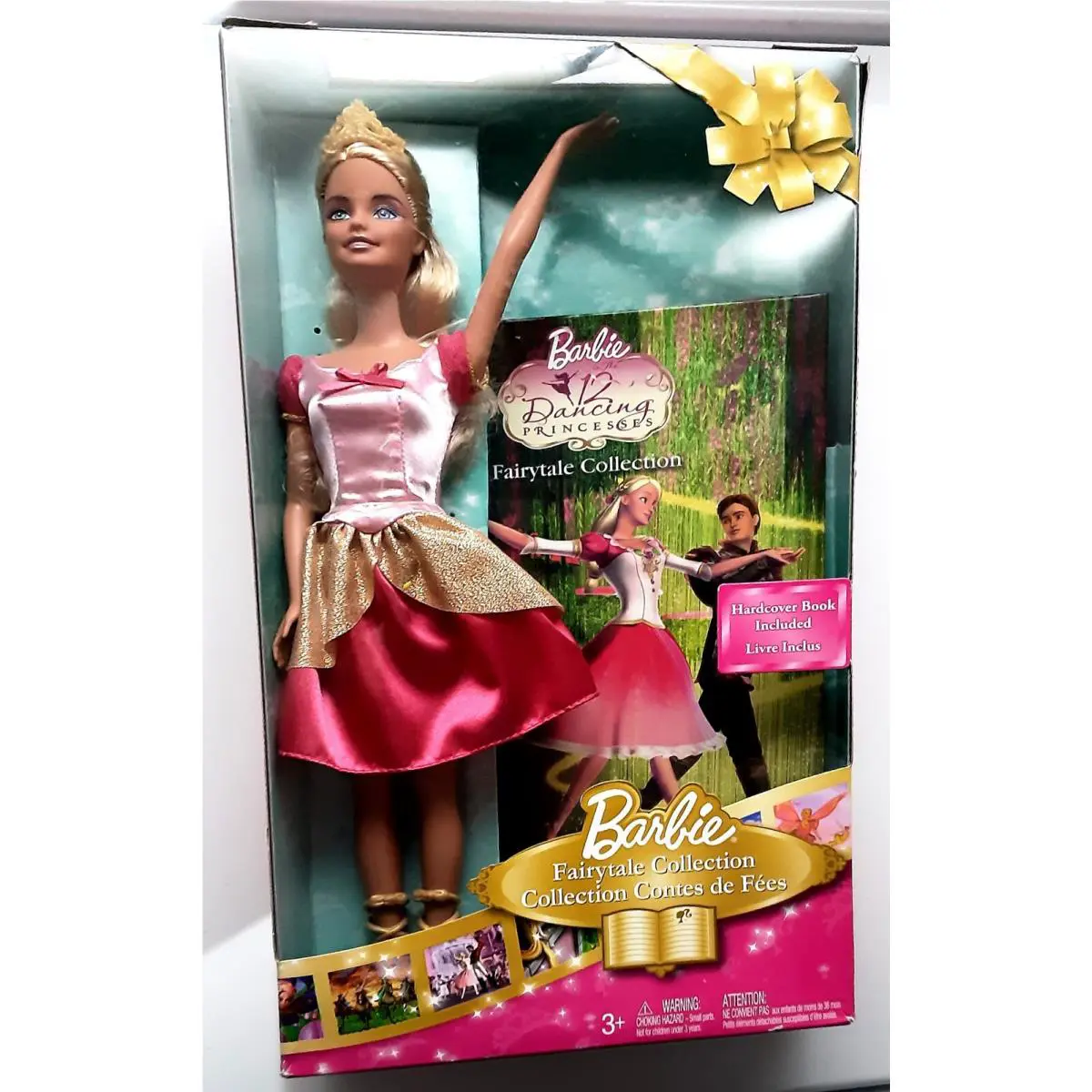 Barbie Fairytale Collection 12 Dancing Princesses + Hardcvr Book 2009 Rare Nrfb