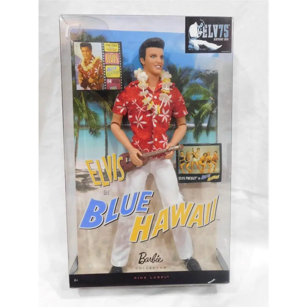 Elvis Blue Hawaii 2009 Pink Label Barbie Doll By Mattel