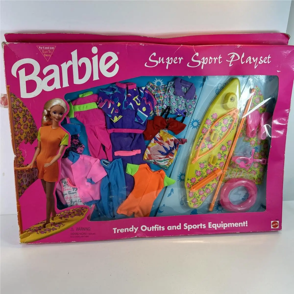 Vintage Mattel 1995 Super Sport Playset Trendy Outfits Sports Equipment 90s Rare