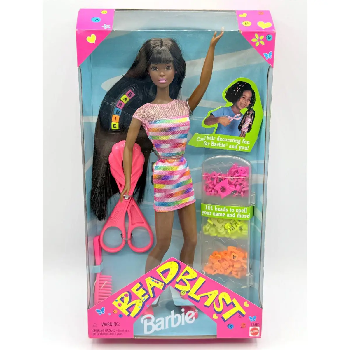 BK Barbie Doll 1997 Beast Blast Pink Black AA 18889