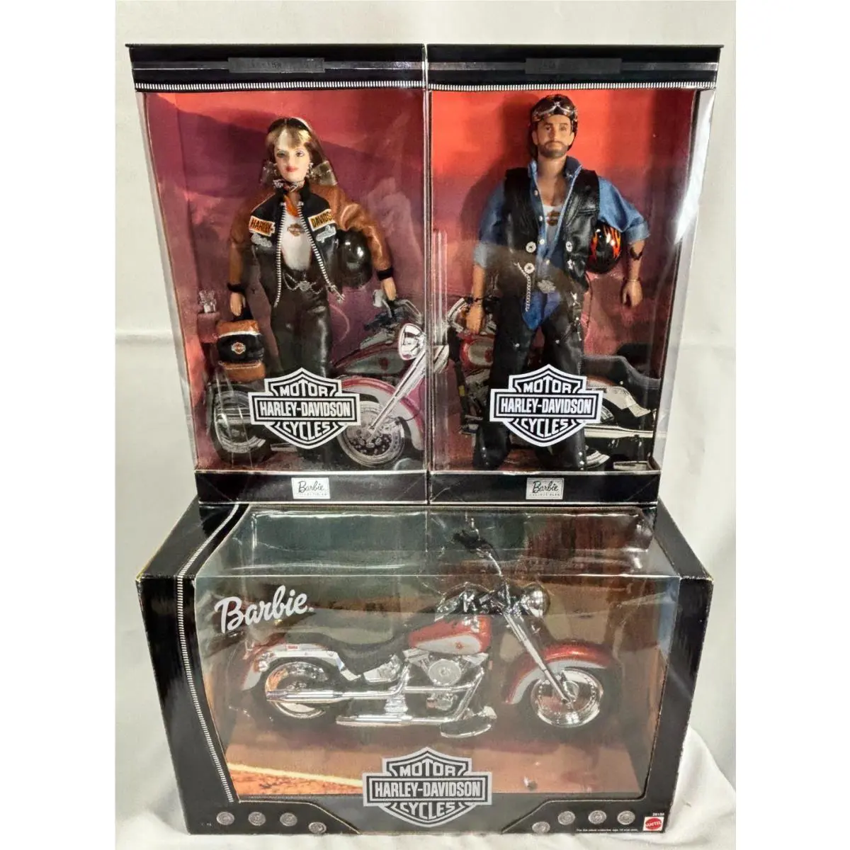 Harley Davidson Barbie Doll Collectors Edition Motorcycle Gift Set