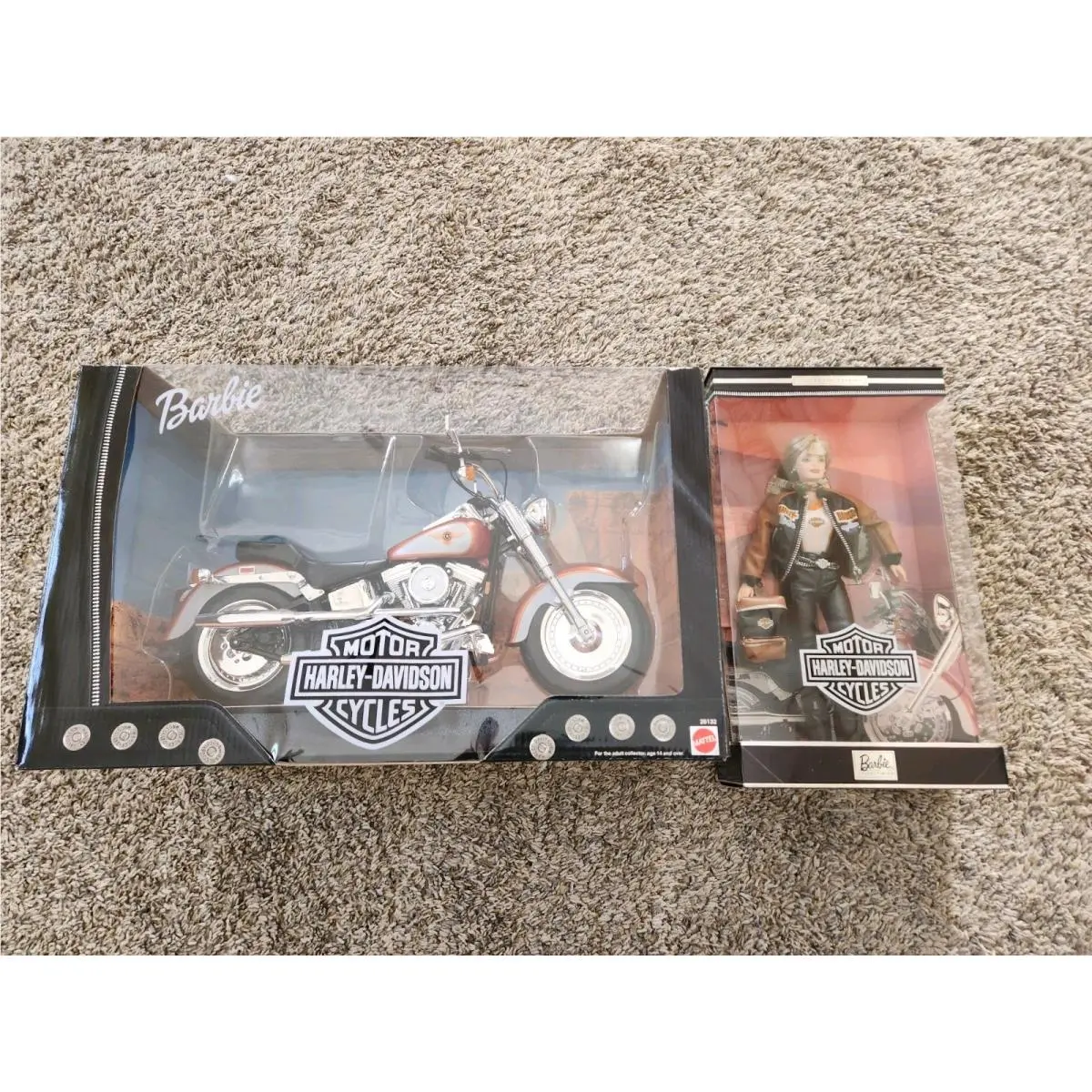 Harley Davidson Barbie Doll Collectors Edition Motorcycle Gift Set