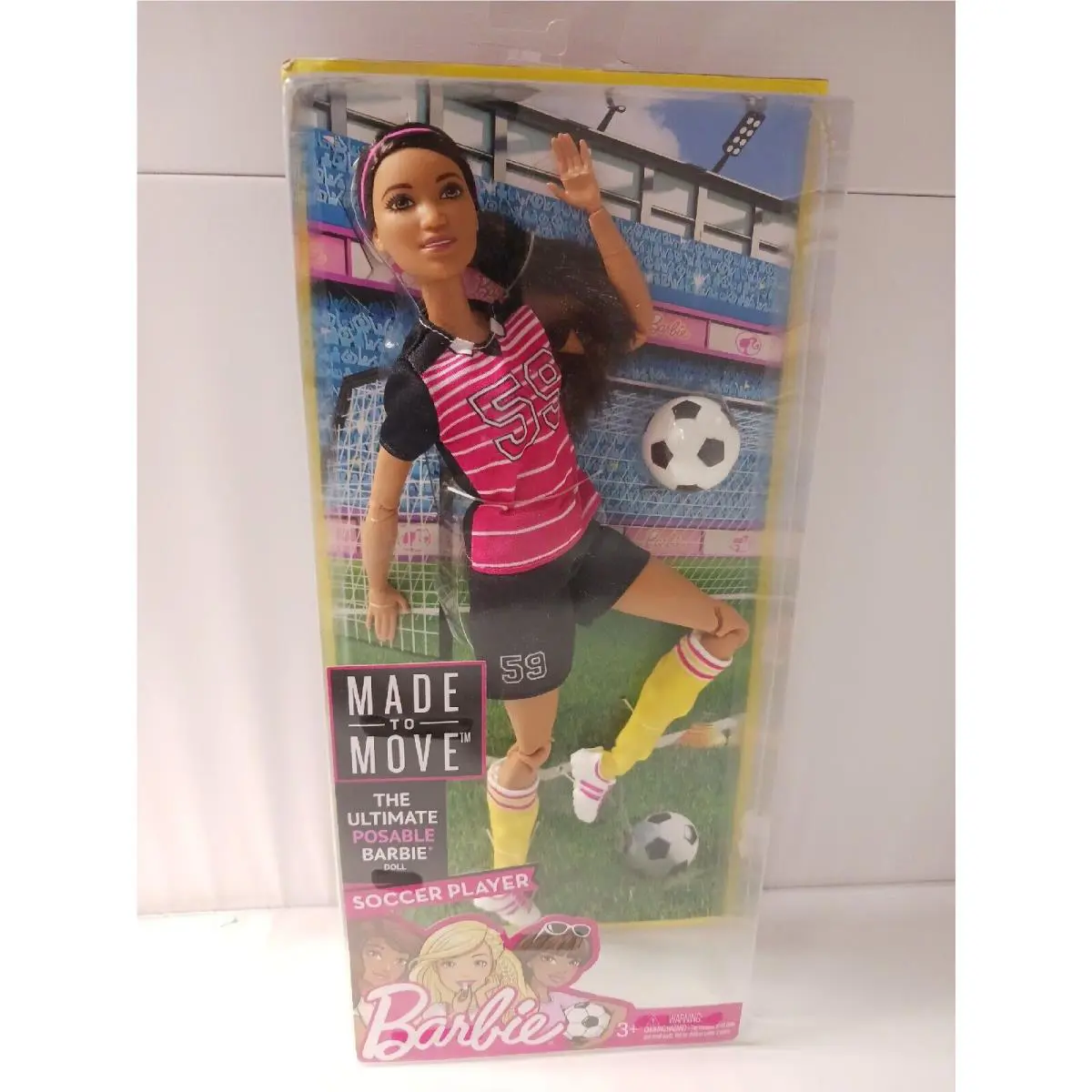 2016 First Edition Barbie Made to Move Soccer Player Doll Brunette