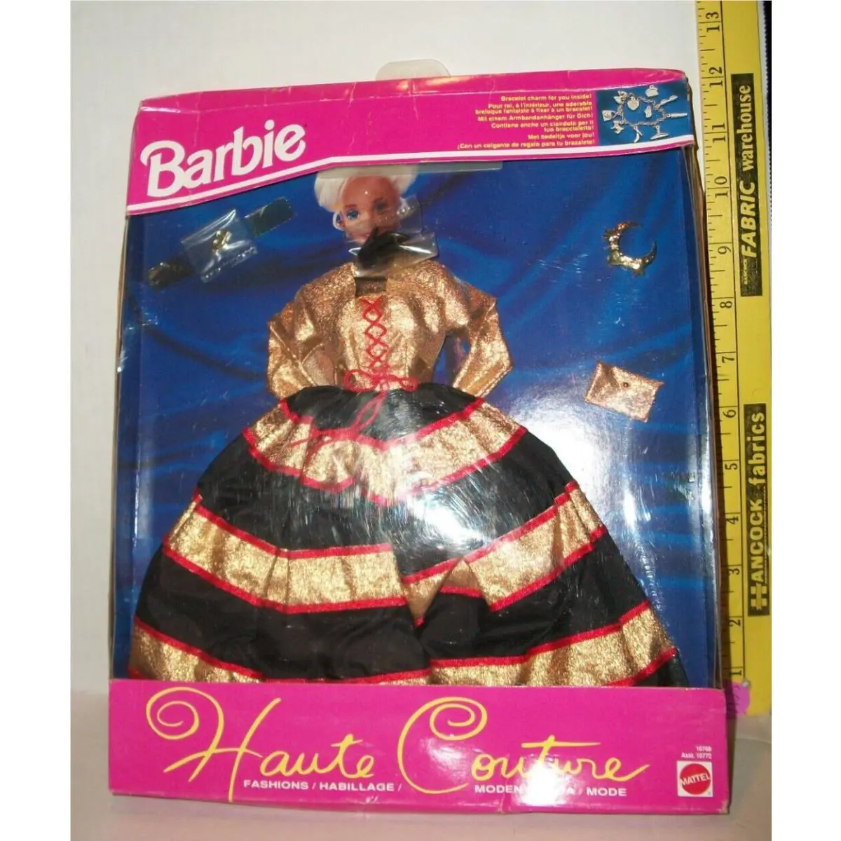 Vintage Mattel 1993 Barbie Foreign Haute Couture Dress Outfit Clothes 10768