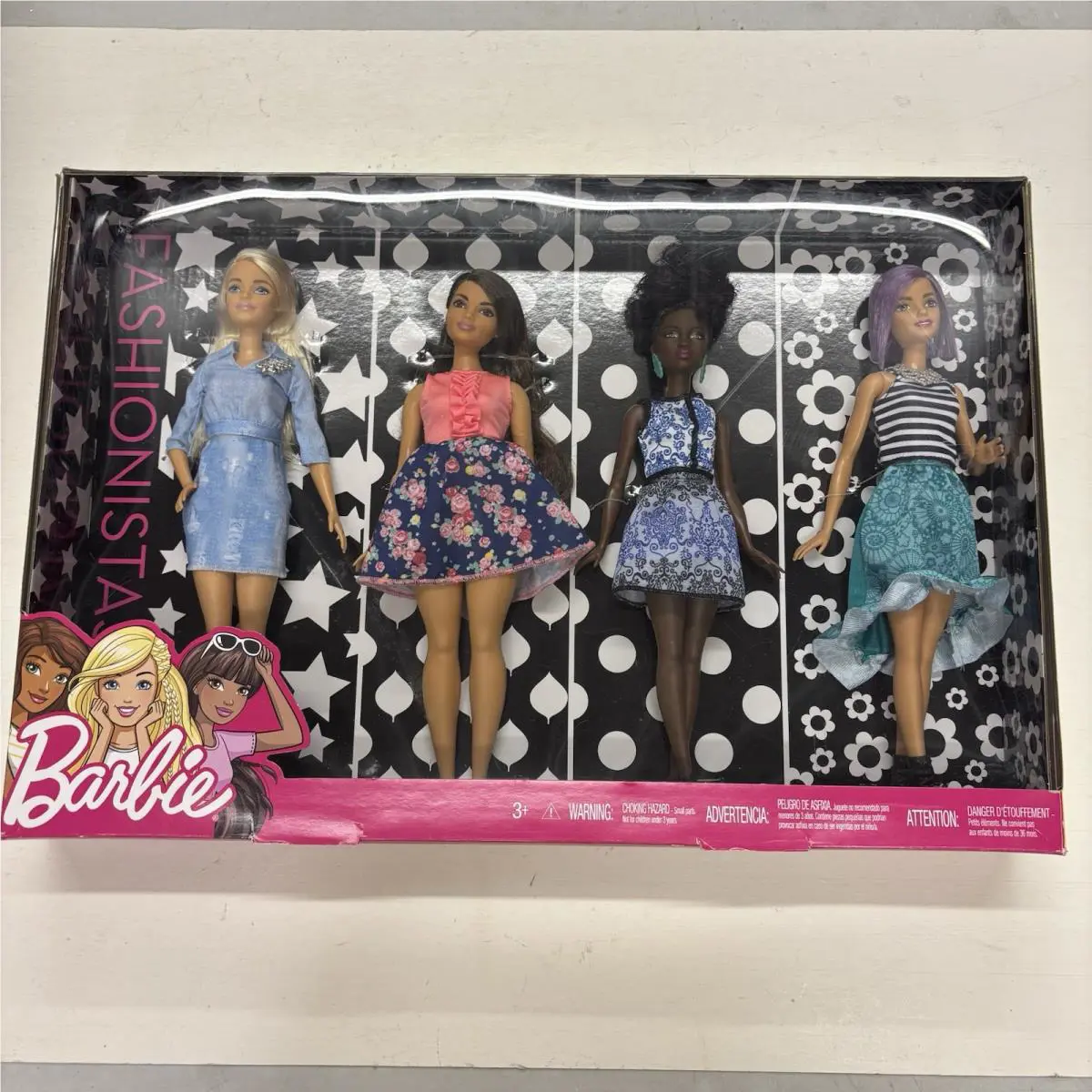 Barbie Fashionistas 4-Pack Fashion Dolls by Mattel FLB34 2016