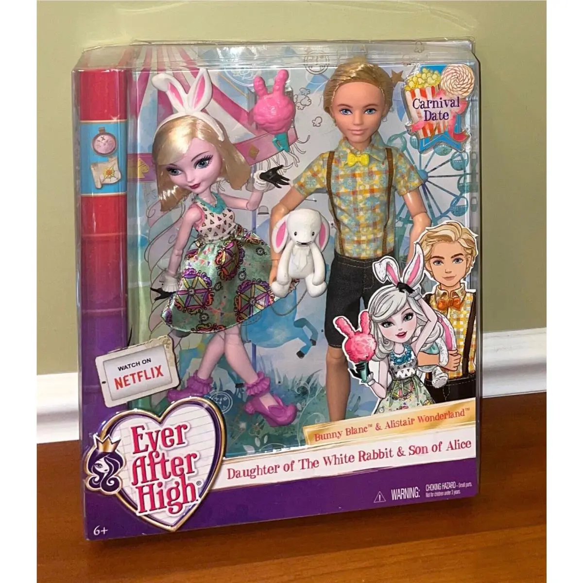 Ever After High Carnival Date Alistair Wonderland Bunny Blanc Doll 2 Pack