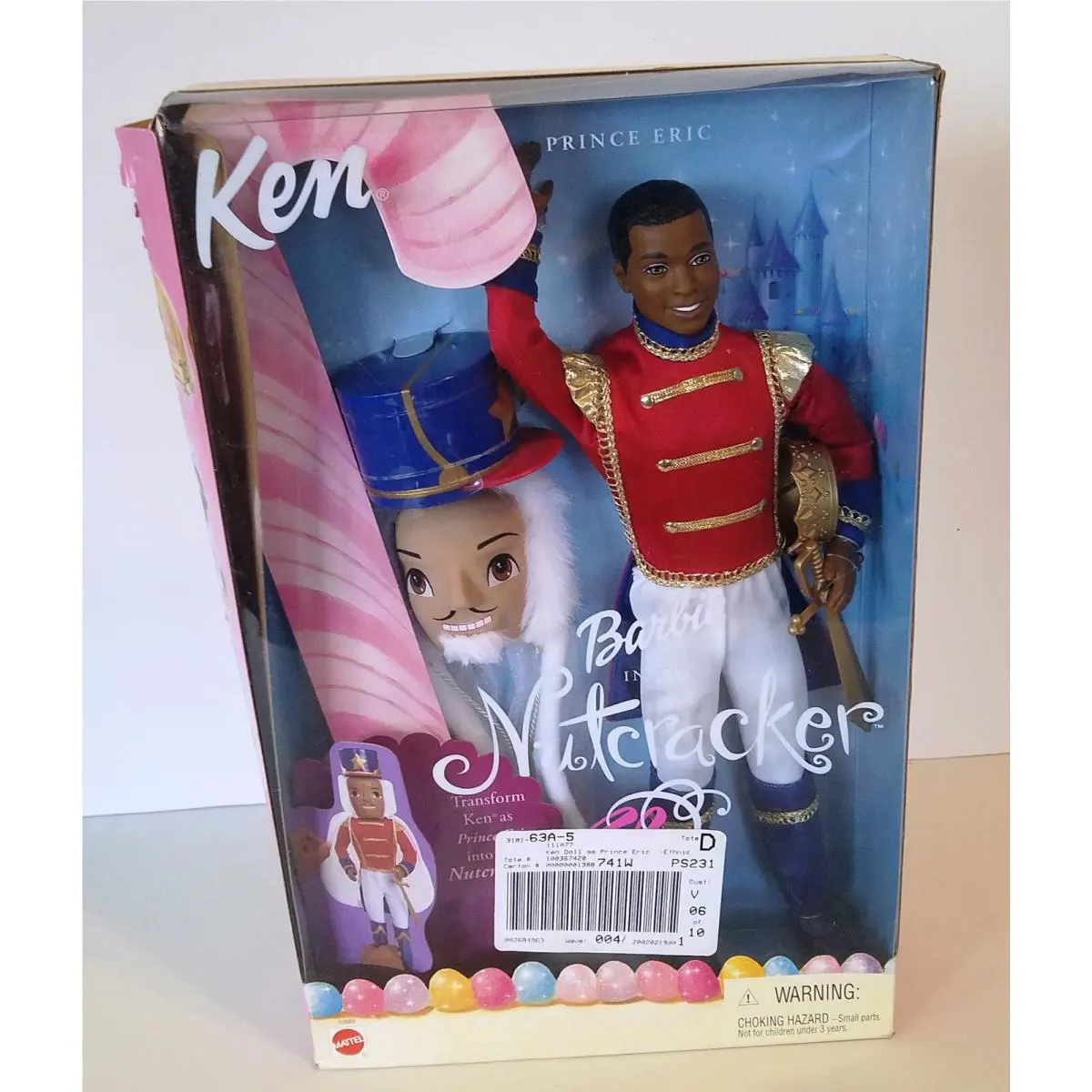 2001 Prince Eric Ken Barbie The Nutcracker 52689 Doll African American