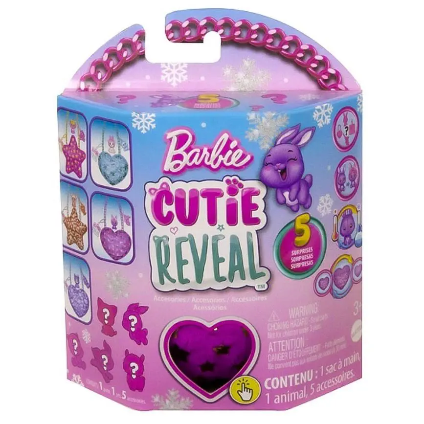 Mattel Barbie Cutie Reveal Pink Star Plush Purse HKR36