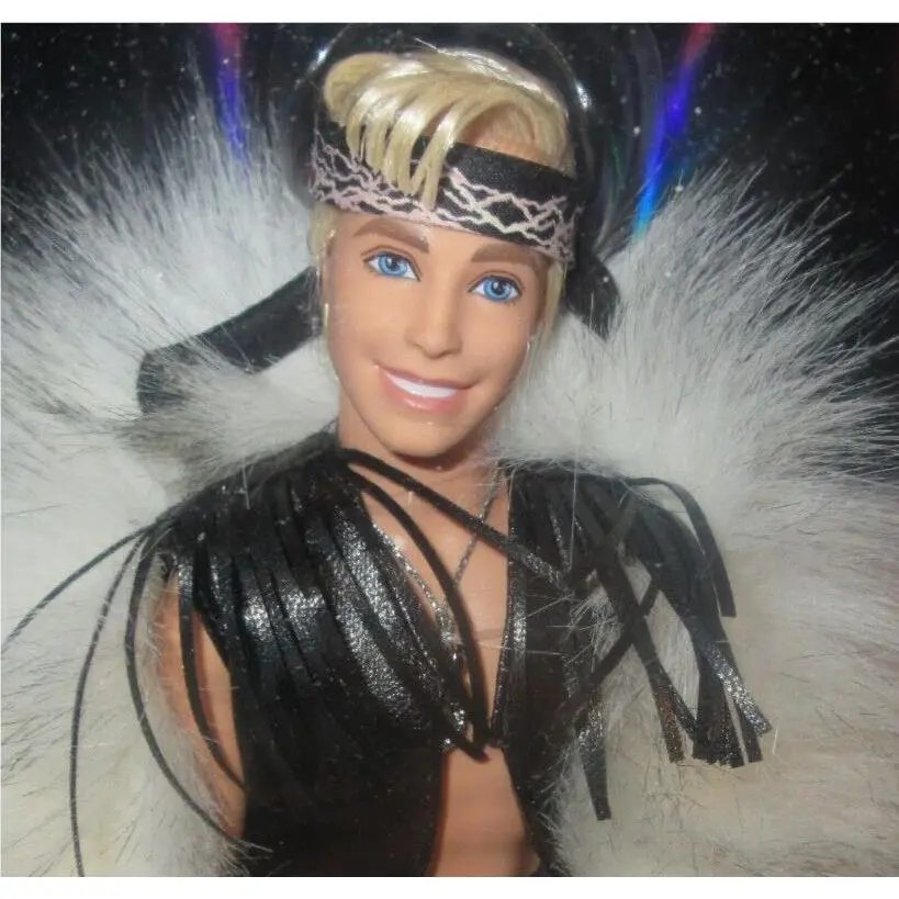 Nrfb Ken Doll Mattel Barbie The Movie Dojo Mojo Casa House Fur Coat Doll HRF31