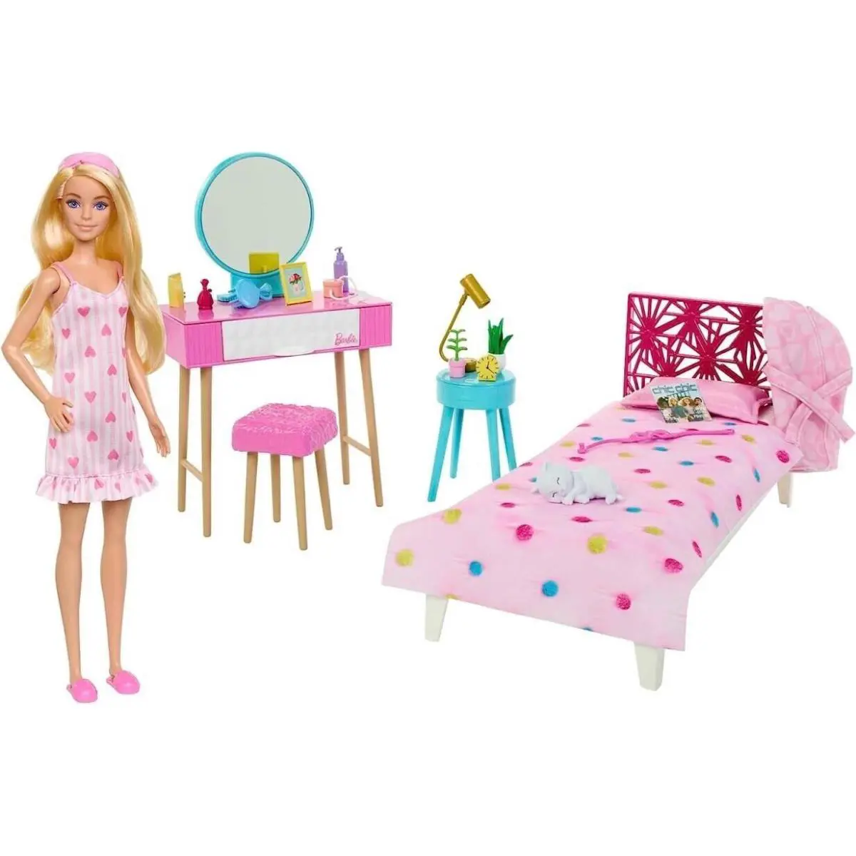 Mattel Barbie Doll and Bedroom Playset HPT55