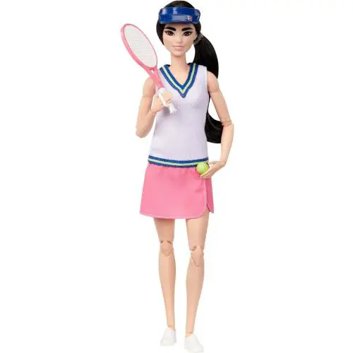 Beautiful Pretty Barbie Doll Career Tennis Player Doll with Racket and Ball