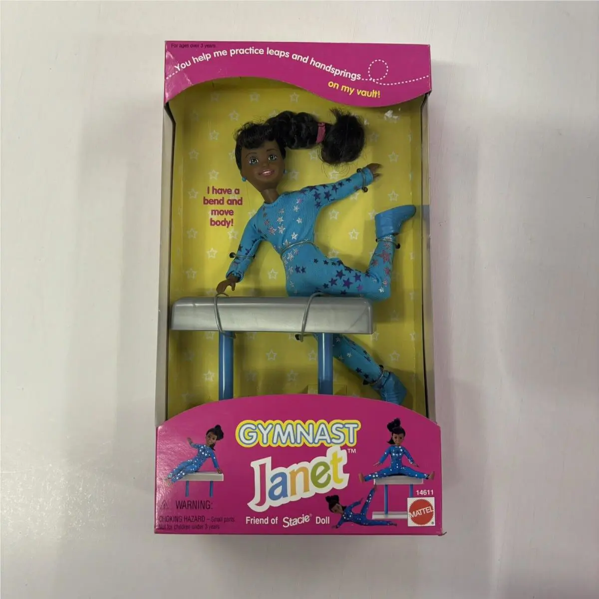 1995 Mattel Gymnast Janet Friend of Stacie Doll 14611 Barbie Rare