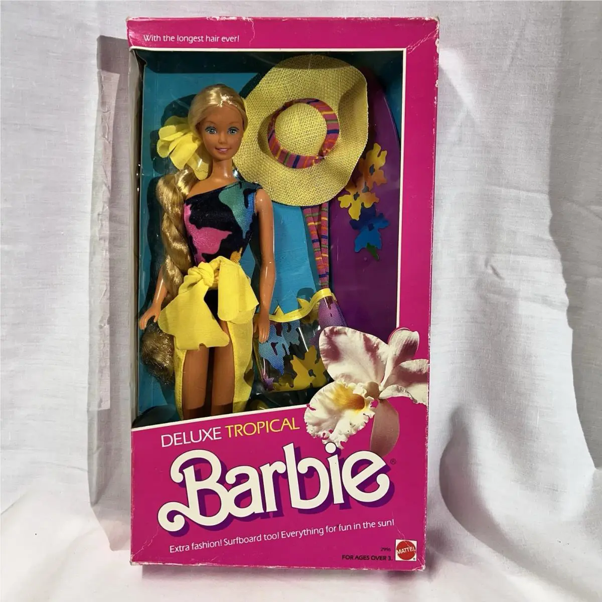 1985 Barbie Deluxe Tropical Set with Surfboard - 2996 Mattel