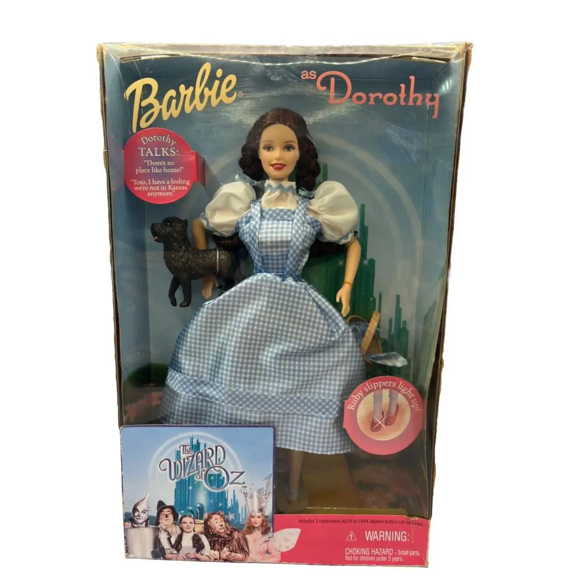 Barbie as Dorothy Wizard of Oz 1999 Mattel Talking Light-up Ruby Slippers