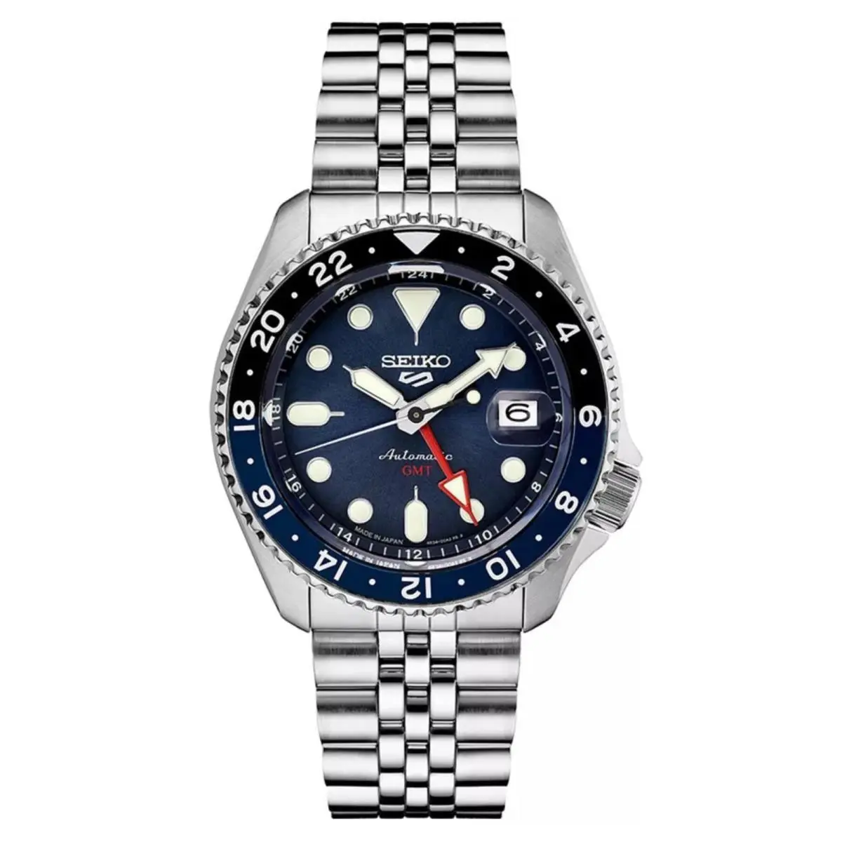 Seiko 5 Sports SSK003K1 Classic Blue Dial Men`s Automatic Gmt Watch