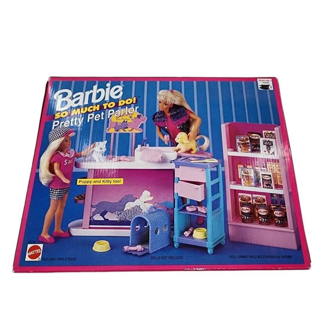 Vintage 1994 Mattel Barbie Pretty Pet Parlor Playset 67154 So Much To Do Toy