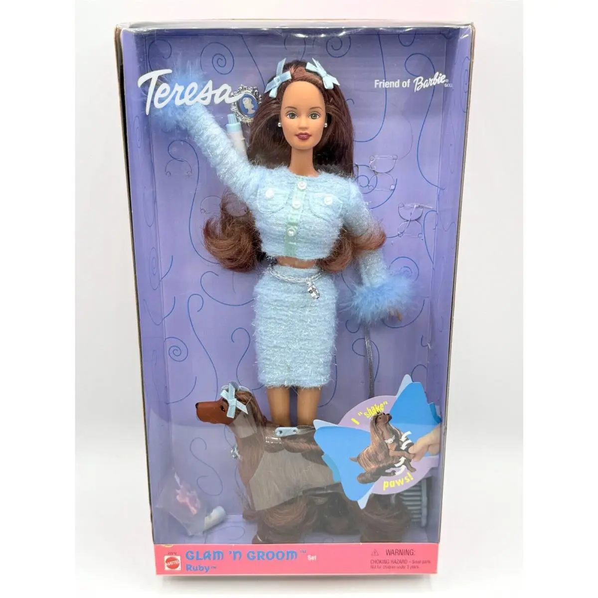 BK Barbie Doll 1999 Glam N Groom Teresa and Ruby Dog 27272