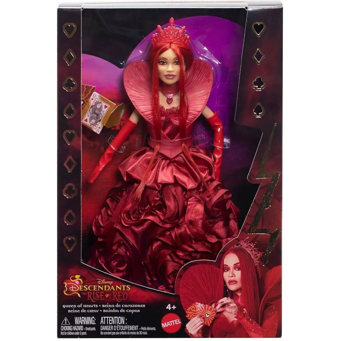 Disney Descendants 4: The Rise of Red Queen of Hearts Fashion Doll Royal Gown
