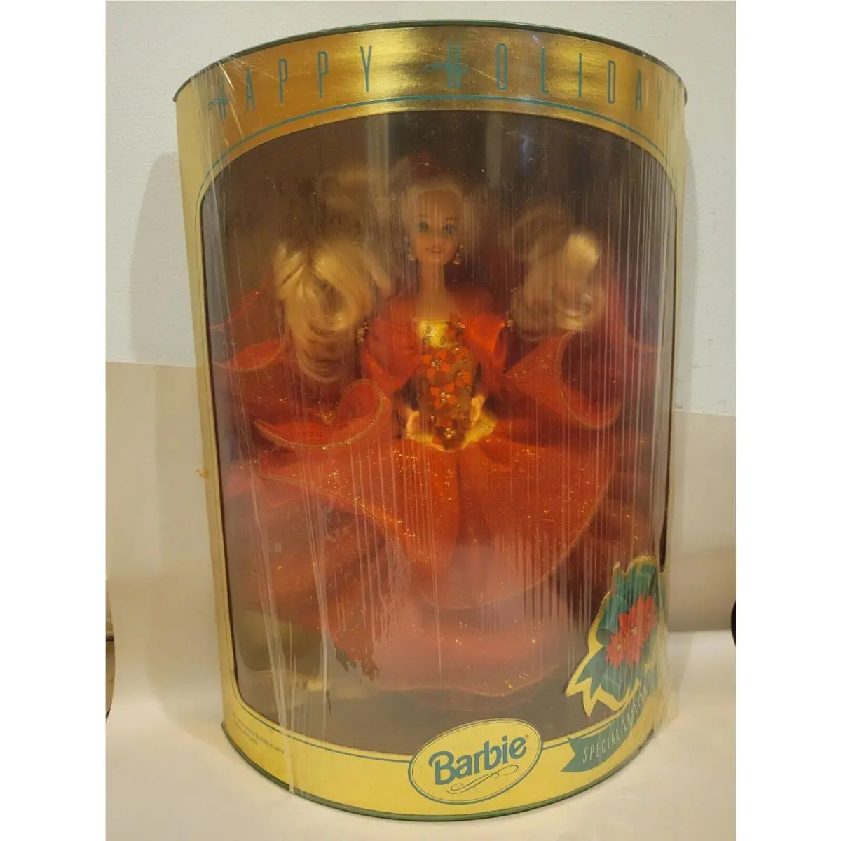 Collectible 1993 Mattel Happy Holidays Barbie Special Edition Nrfb 10824