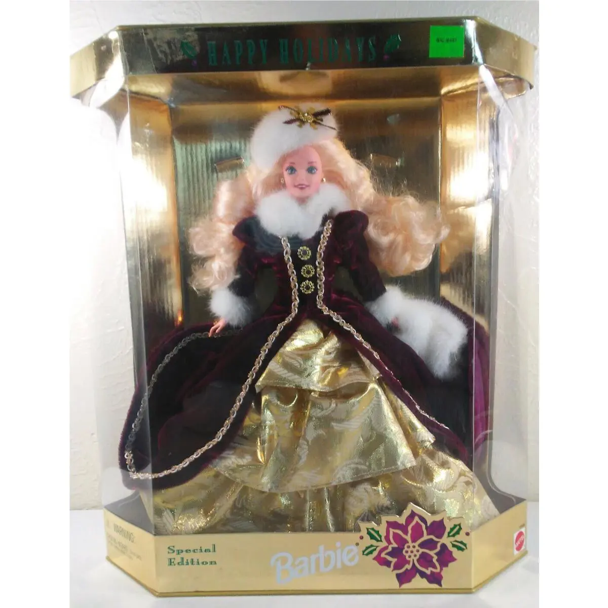 1996 Mattel Barbie Doll Happy Holidays Special Edition Collectable In Orig. Box