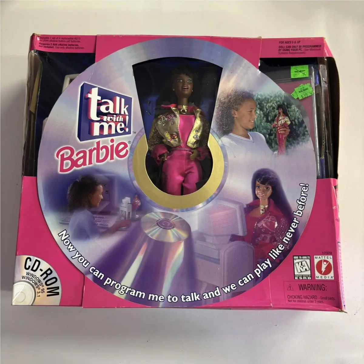 Talk with Me Barbie Doll and CD Rom 1997 Mattel Collectible African American