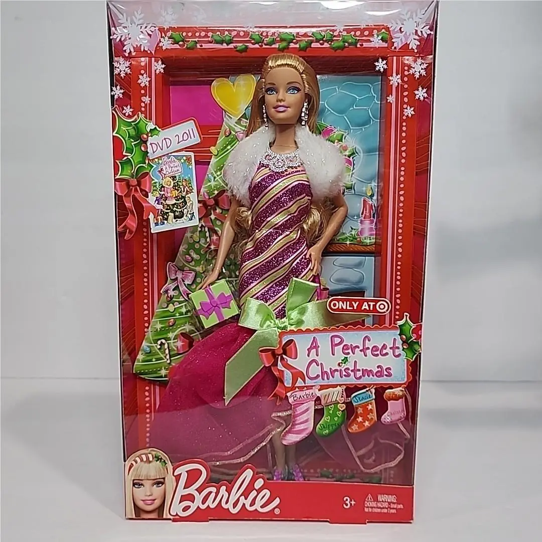 2011 Barbie A Perfect Christmas Misb 12 Barbie Doll Target Exclusive Dvd V6985