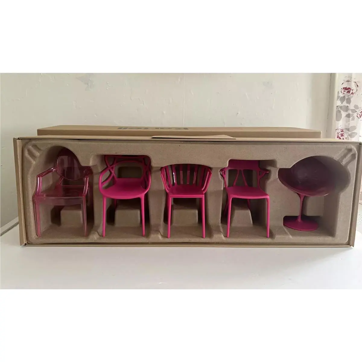 Barbie x Kartell 5 Piece Doll Sized Chair Set Mattel Creations Exclusive 2024