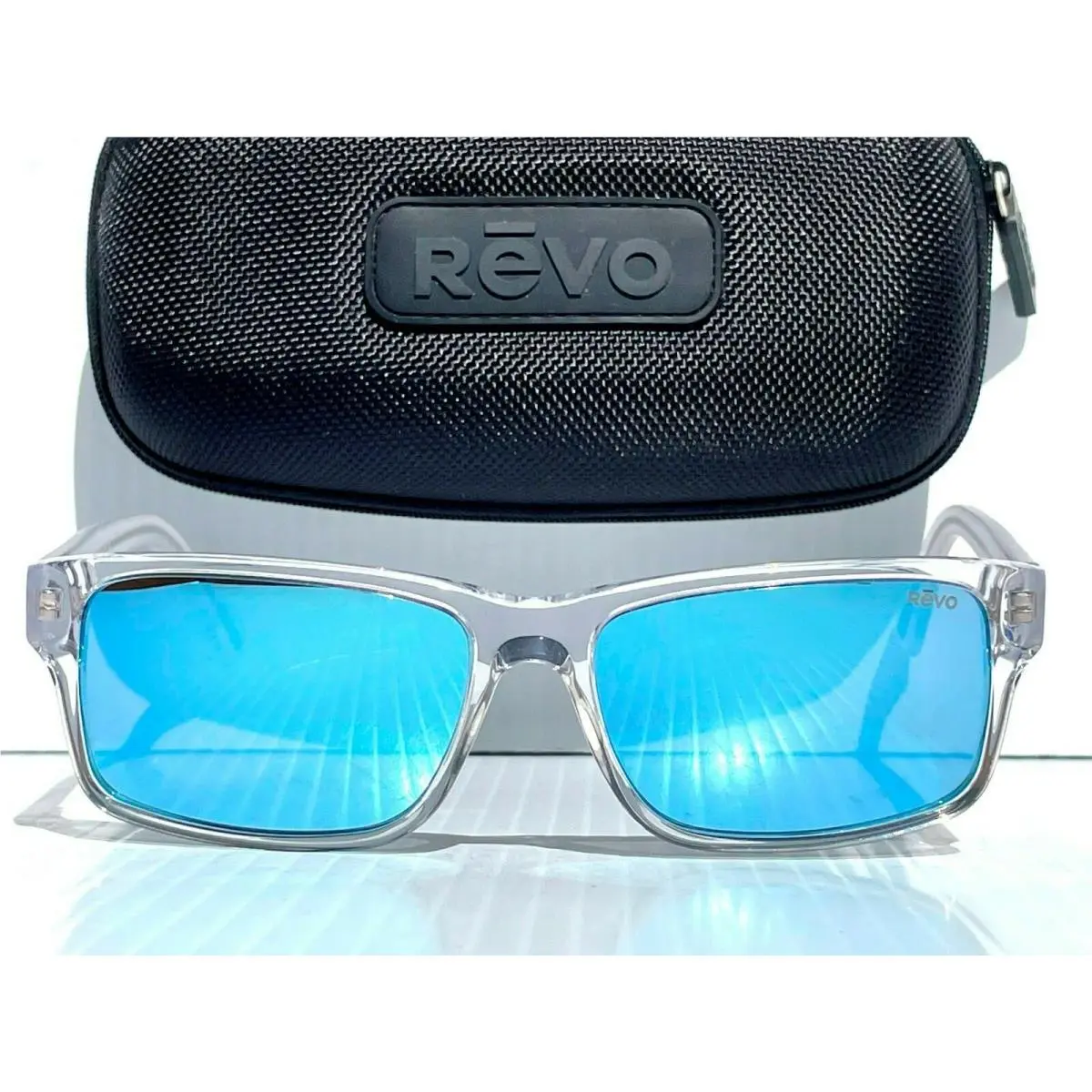 Revo Finley Clear Crystal with Polarized Blue Lens Sunglass 1112 09 BL
