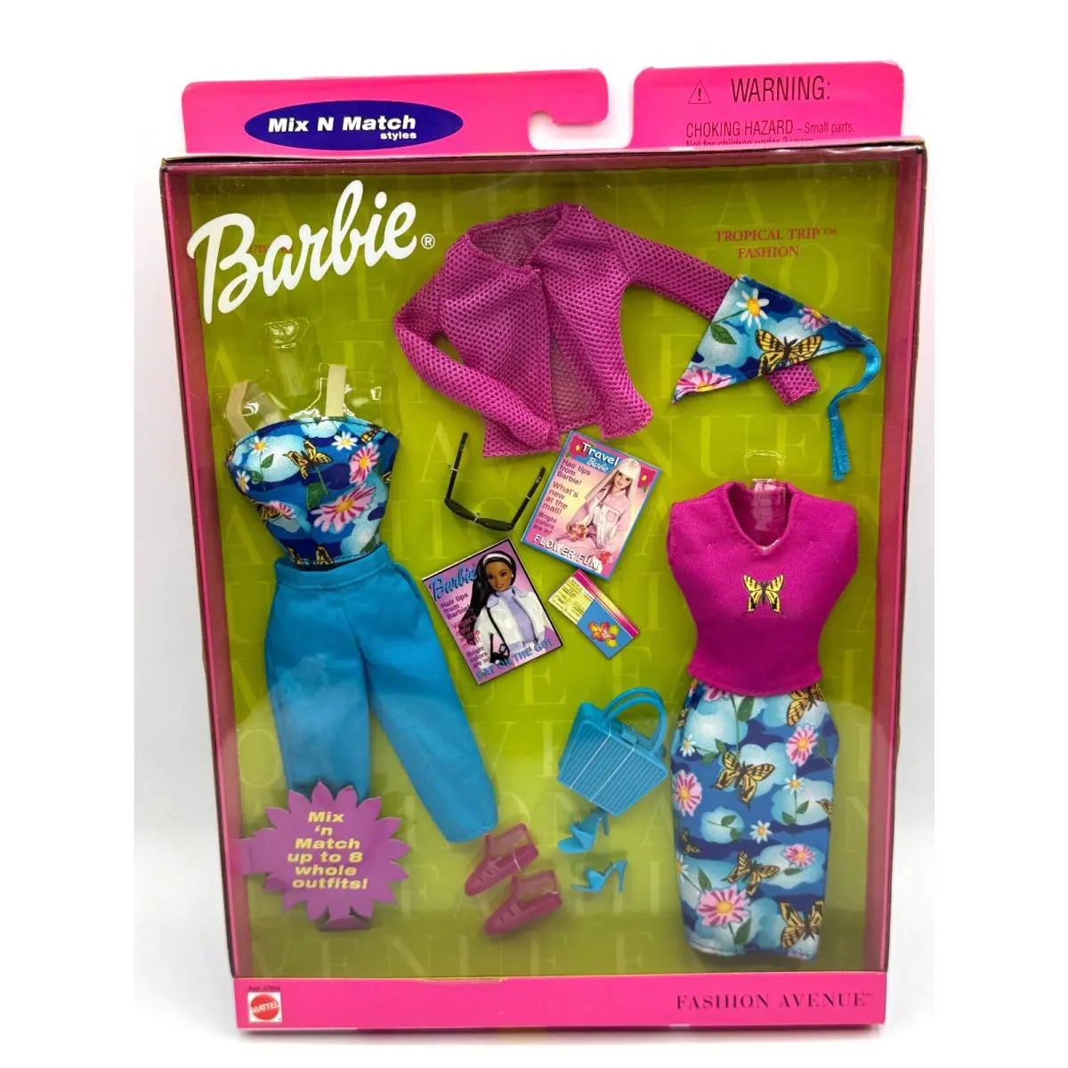 BK K Barbie Doll Fashion Avenue 2000 Mix N Match Style Tropical Trip 27851