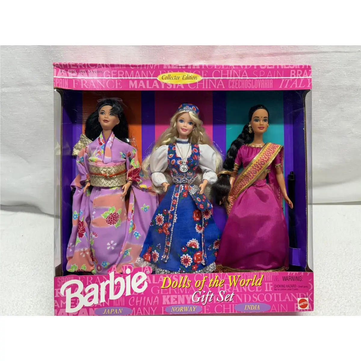 Barbie Dolls OF The World Gift Set Japan Norway India 1995 15283 Nrfb