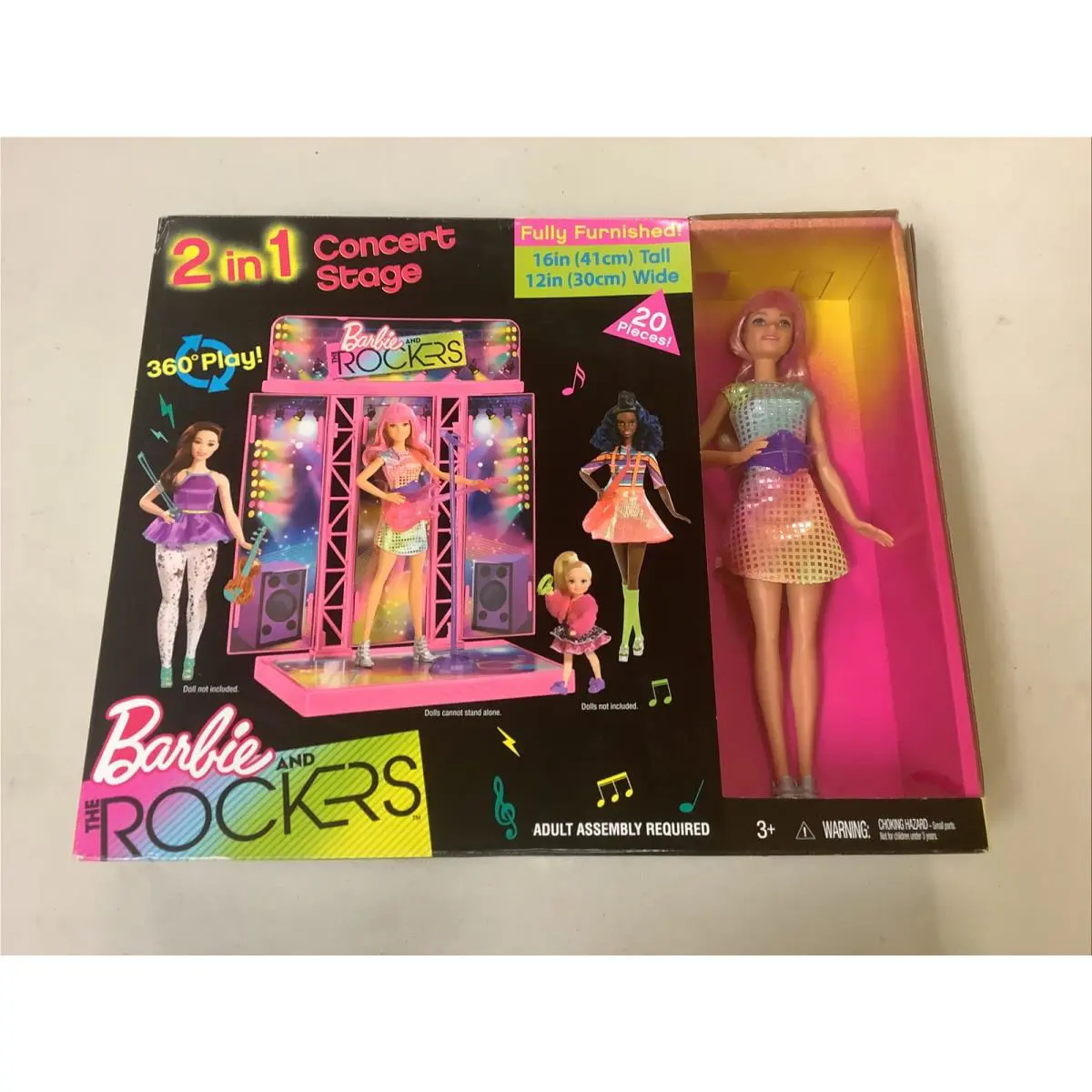 Barbie and The Rockers 2 IN 1 Fully Furnished Stage + Doll
