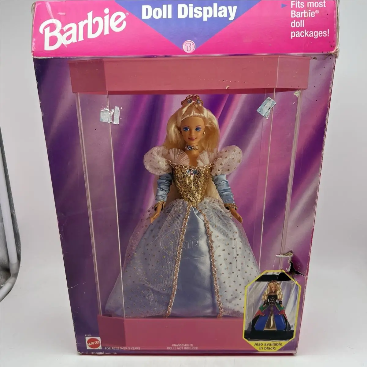 Barbie Doll Display Pink Case 1997 Arco Mattel 67660
