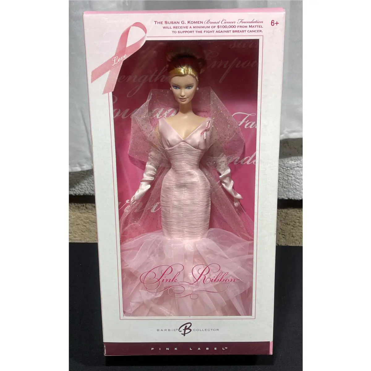 Barbie Pink Ribbon Doll Pink Label Susan G. Komen Breast Cancer Foundation