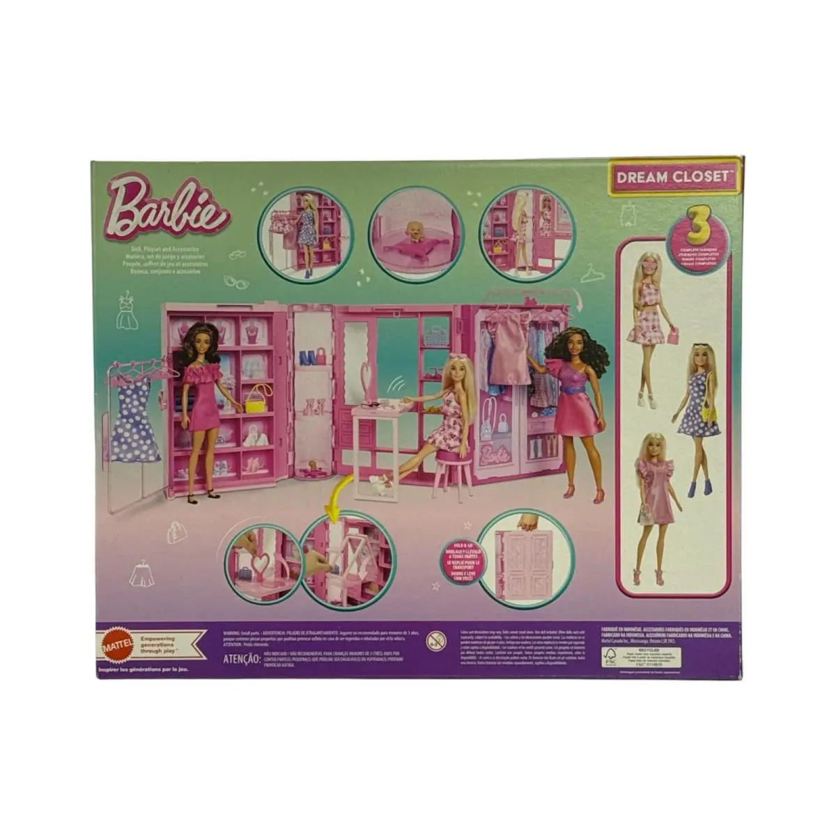 Mattel Barbie Wardrobe of Dreams in Pastel Colors with a Doll HXD58