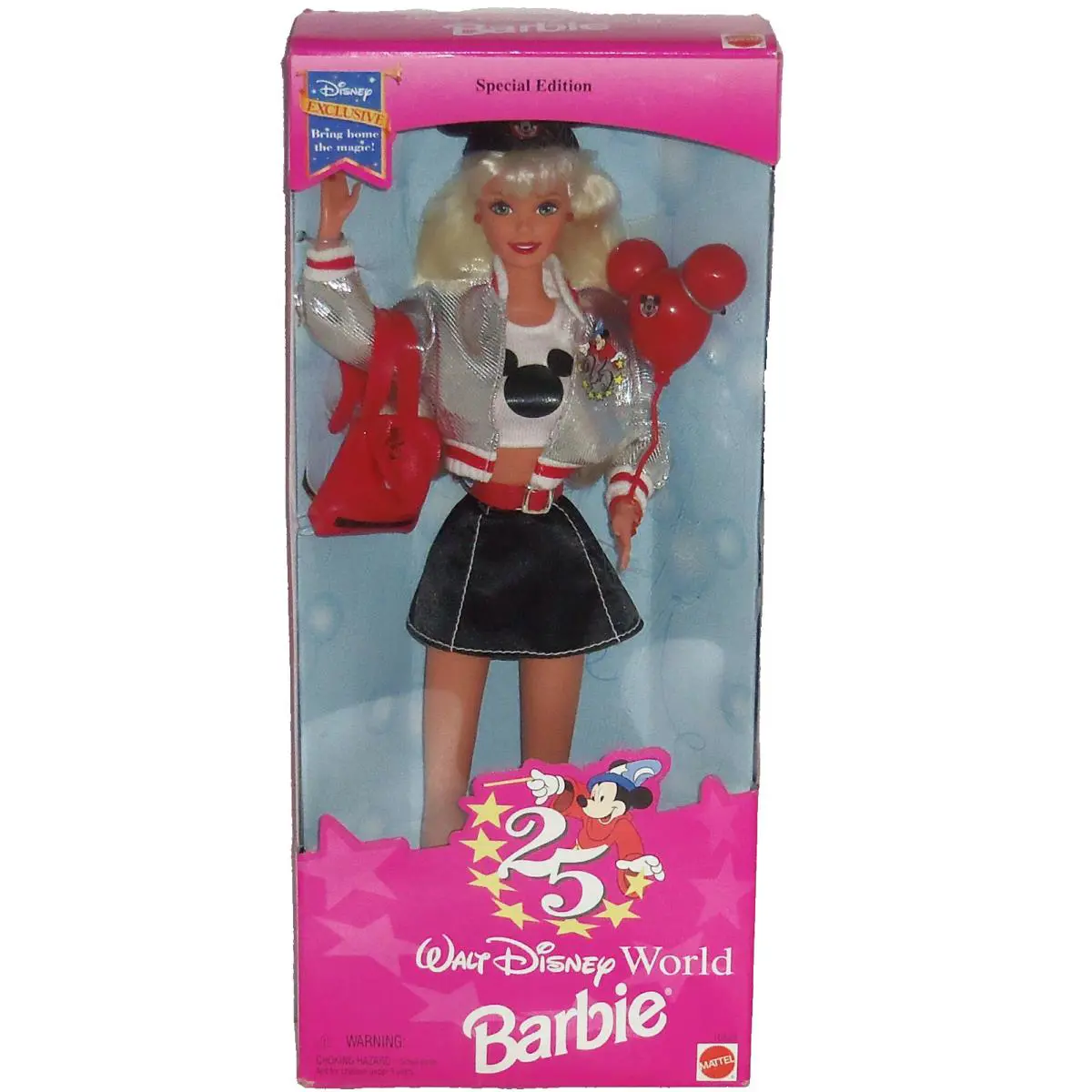 Walt Disney World Barbie Doll Special Edition Mickey Mouse 1996 25th Anniversary