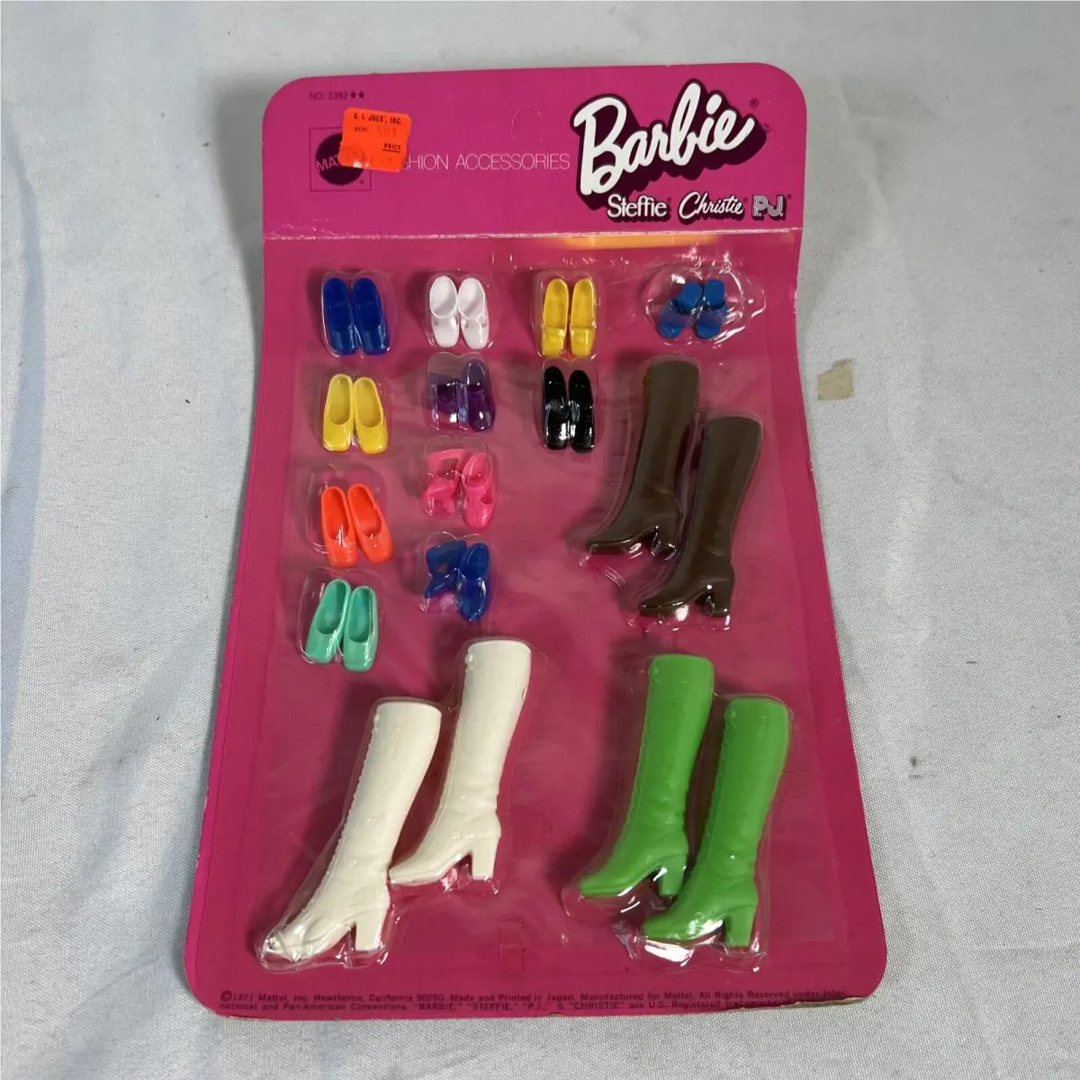 Vtg Mattel Barbie 1971 Stephy Christie PJ Shoes No. 3382 Unpunched