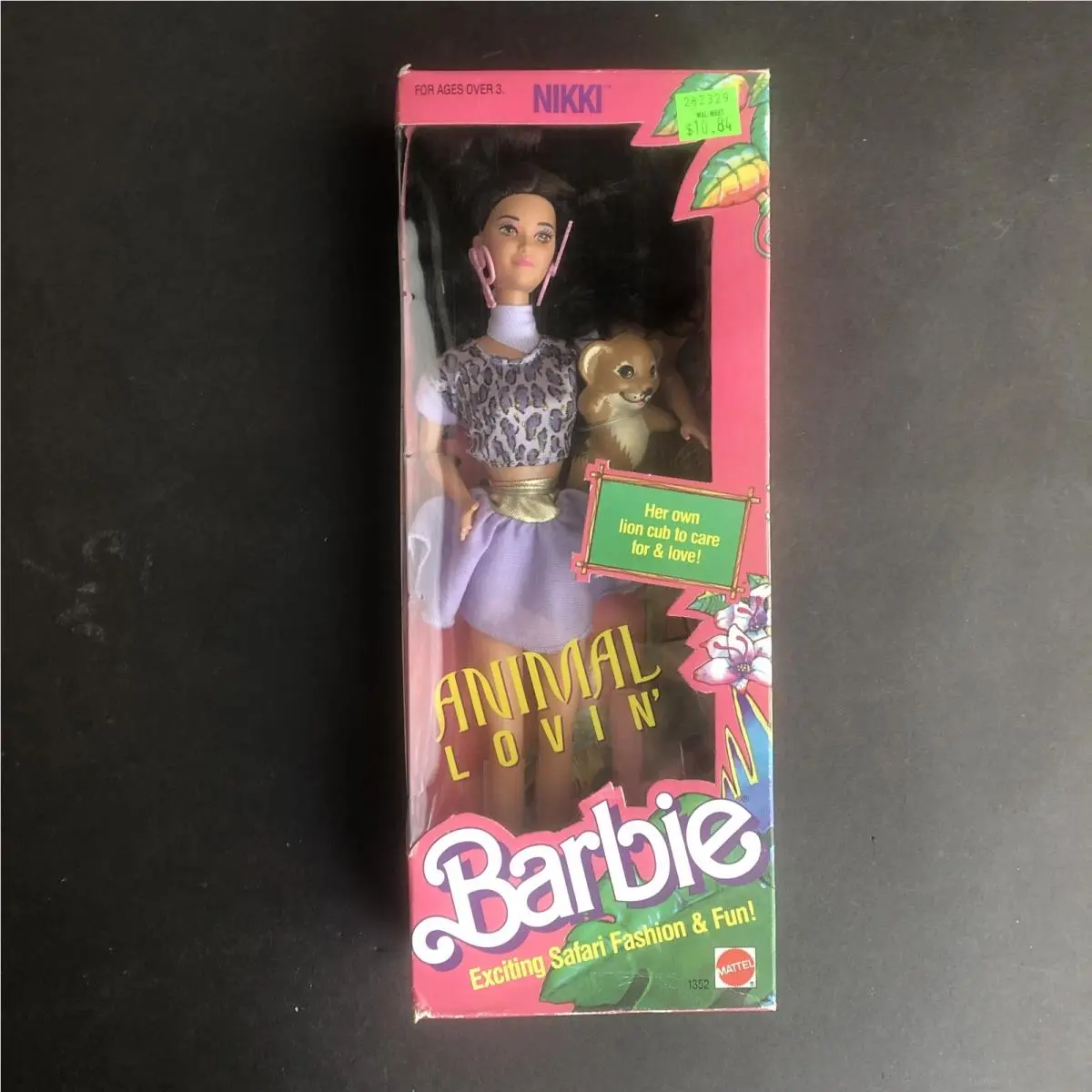 Barbie 80s Animal Lovin` Nikki Doll 1352 Lion Cub 1988 Asian Rare Box