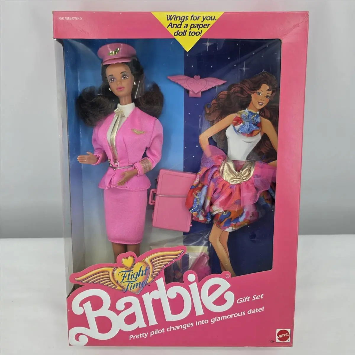 1989 Flight Time Barbie Gift Set Steffi PJ Face Doll Mattel 2066