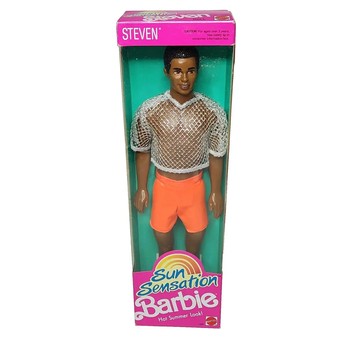Vintage 1991 Sun Sensation Steven Barbie Doll Mattel Box 1396