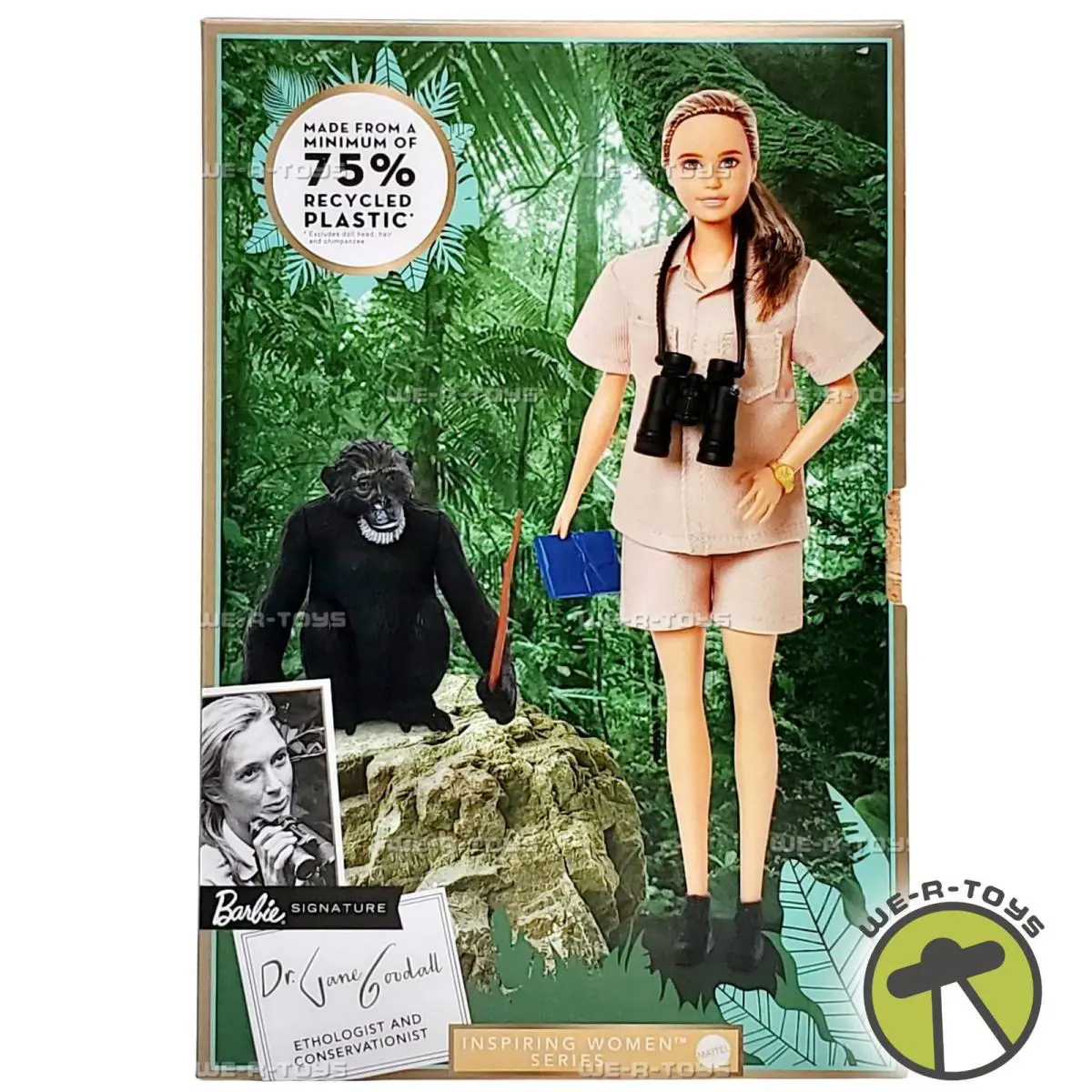 Barbie Inspiring Women Series Dr. Jane Goodall Doll 2022 Mattel HCB83