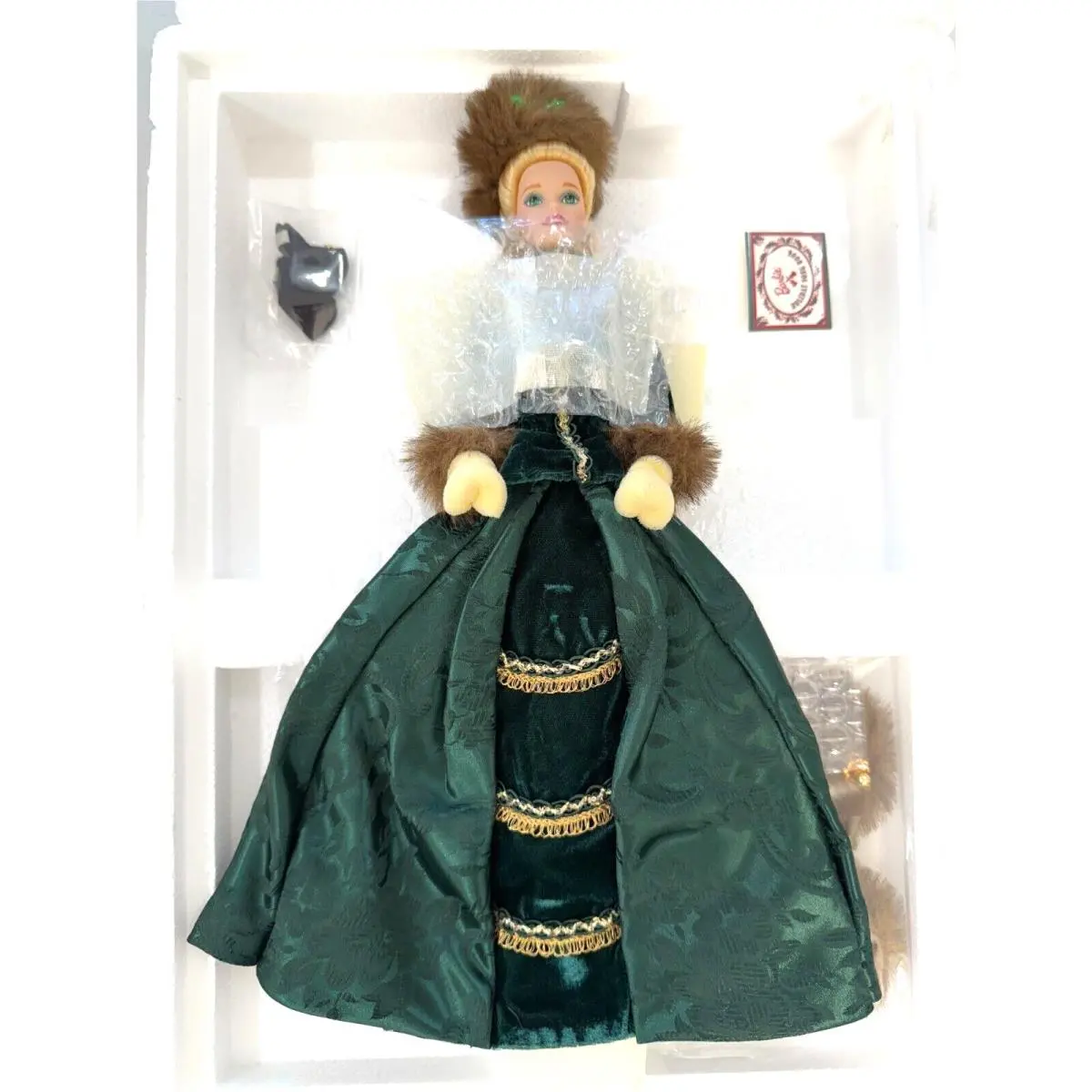 Barbie Holiday Caroler Porcelain Doll Collection Vintage 1996 Box Open