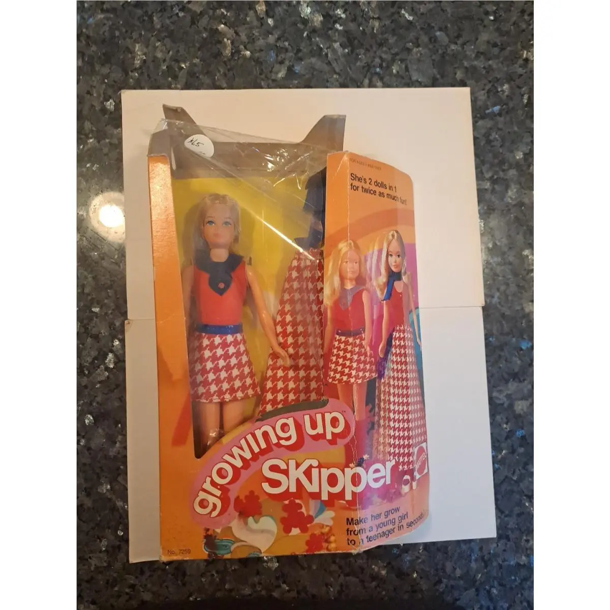 Barbie Vintage Growing Up Skipper Doll 1974 Mattel 7259