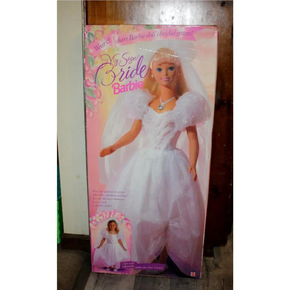 Vintage 1994 Mattel My Size Bride Barbie Size 3 ft Tall Doll 12052