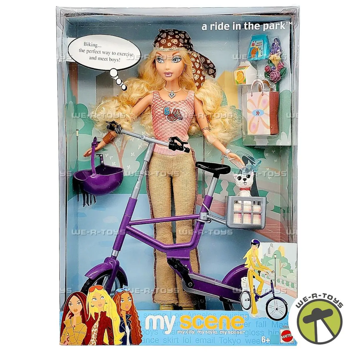 Barbie My Scene a Ride in The Park Doll and Bicycle 2003 Mattel C2232