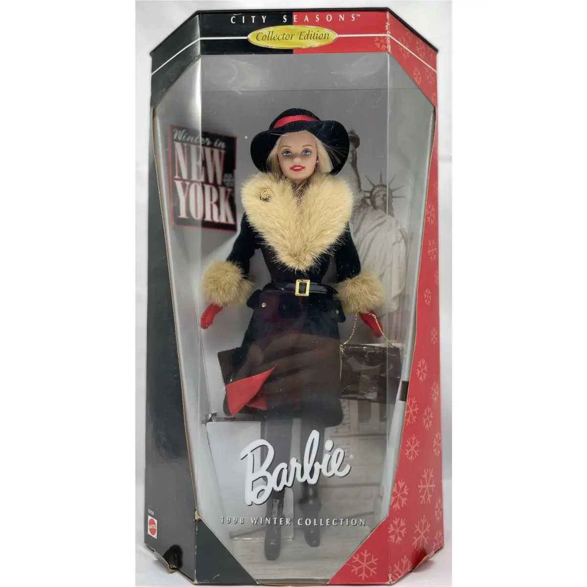 1998 City Seasons `winter in York` Collector`s Edition Barbie Doll 19429