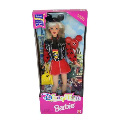 Vintage 1997 Mattel Walt Disney Fun Barbie Doll W/ Mickey Balloon 18970