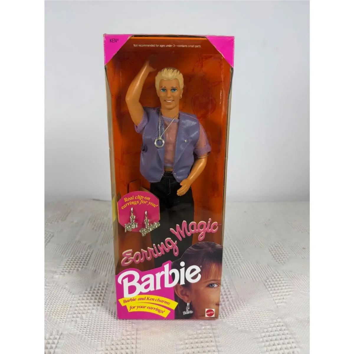 Earring Magic Ken Doll Vintage 1992 Mattel Includes Clip On Earrings 2290